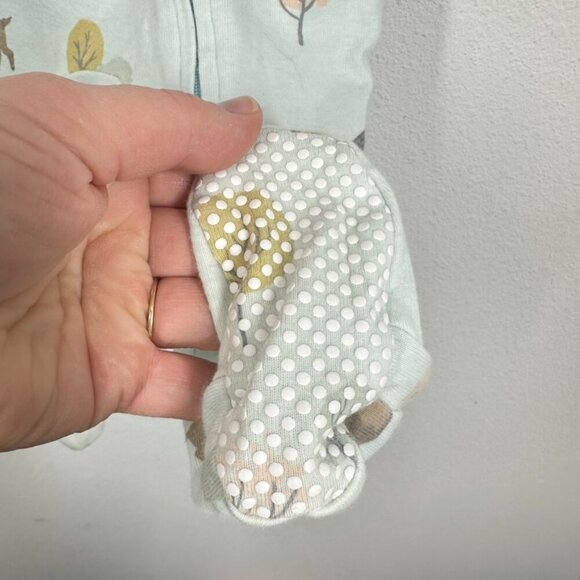 Pottery Barn Kids Size 12-18Month 100% Cotton Baby Blue Forest Footie Pajama - Picture 6 of 8